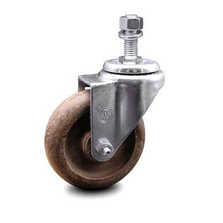 Service Caster 4 Inch High Temp Glass Filled Nylon Wheel Swivel 1/2 Inch Threaded Stem Caster SCC SCC-TS20S414-GFNSHT-121315